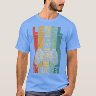 5 YO Birthday Boy Level 5 Unlocked Anniversary 5th T-Shirt