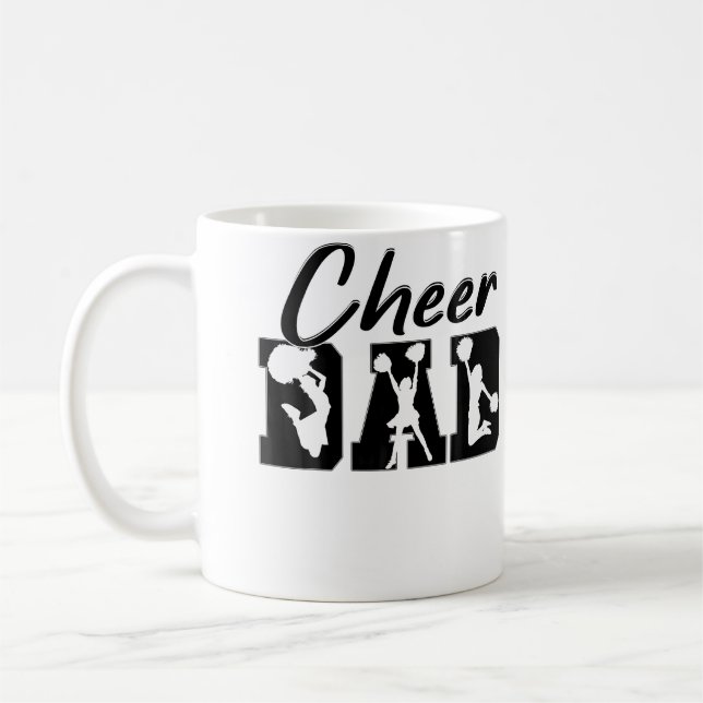 5A7L Cheer Dad Cheerleader Funny Cheerleading Chee Coffee Mug (Left)