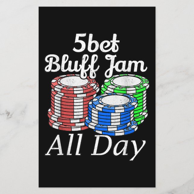 5bet Bluff Jam All Day Texas Holdem Player Funny Flyer (Front)