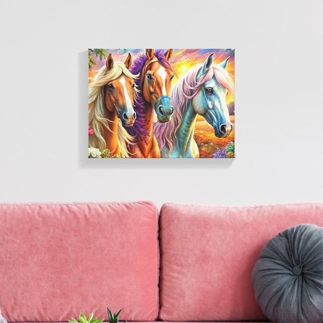 5D Diamond Painting Kit Horse Design DIY Wall Art (Insitu(LivingRoom))