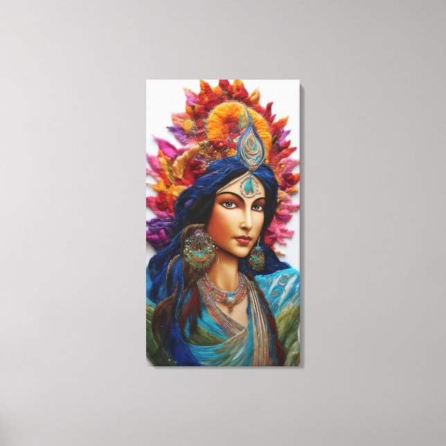 5D Impasto Oil Painting – Shakti Canvas Print (Front)