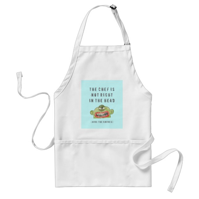 5E NOT RIGHT CHEF APRON WITH BLUE BACKGROUND (Front)