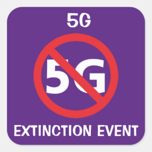 5G Extinction Event Square Sticker