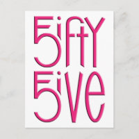 5ifty 5ive hot pink Postcard