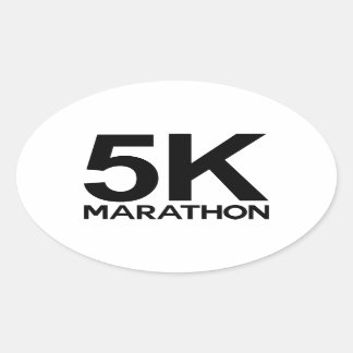 5k Marathon Oval Sticker