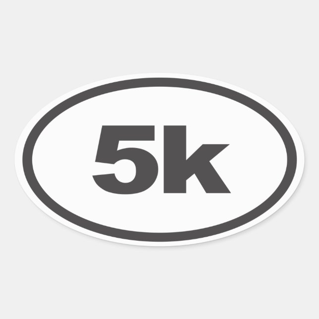 5K Oval Running Decal Sticker (Front)
