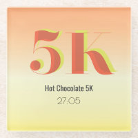 5k Race Running Celebration Bold Yellow Red Text