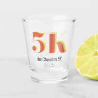 5k Race Running Celebration Bold Yellow Red Text