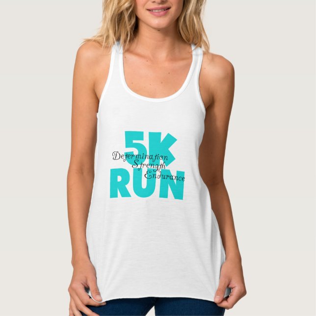 5K Run Aqua Sports Running Singlet (Front)