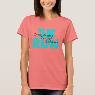 5K Run Aqua Sports Running T-Shirt