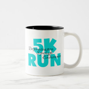 5K Run Aqua Sports Running Two-Tone Coffee Mug