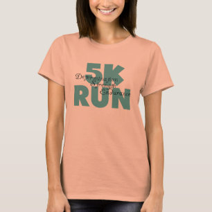 5K Run Green Sports Running T-Shirt