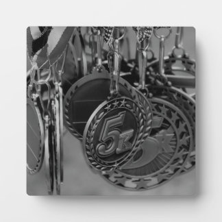 5K Run Medals B&W photo Plaque