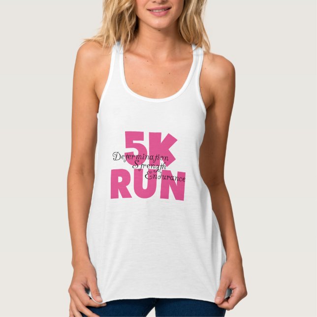 5K Run Pink Singlet (Front)