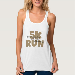 5K Run Tan Athletics Sports Running Singlet