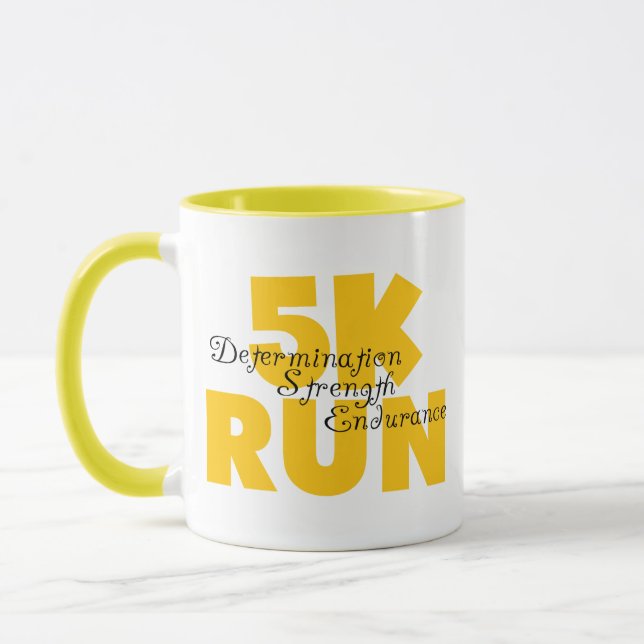 5K Run Yellow Mug (Left)