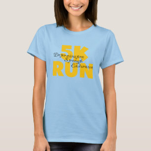 5K Run Yellow Running Athletics Sports T-Shirt
