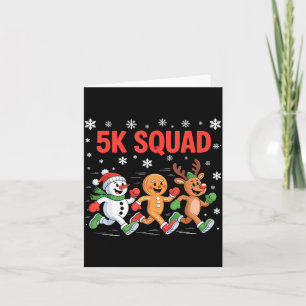 5k Squad Shirt Funny Christmas Running Team  Card