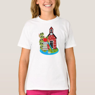 #5Lil Lady Frog Bella Ringer T-Shirt