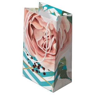 5lx3wx8.5h Small Gift Bag Geometric Rose Chevron T