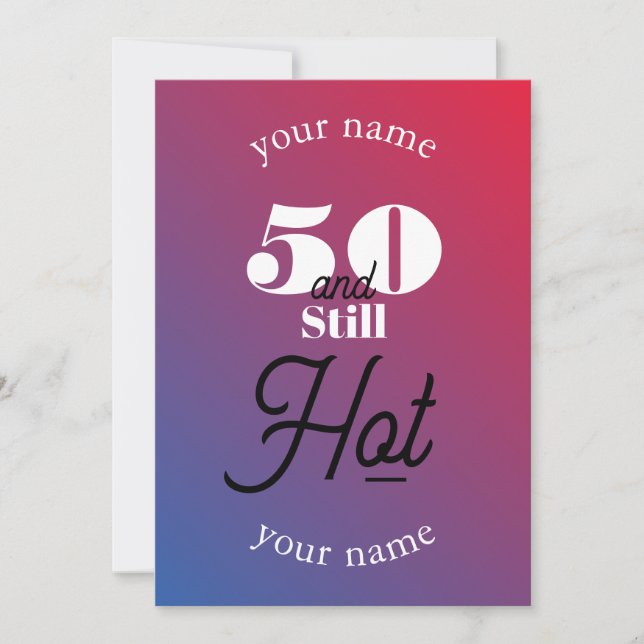 5O and still hot Thank You Card (Front)