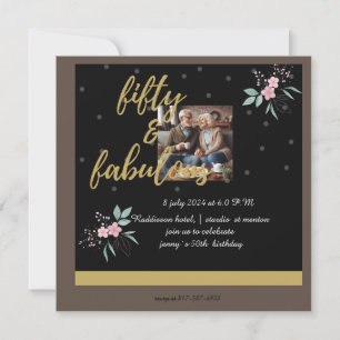5o th  fabulous birthday  invitation