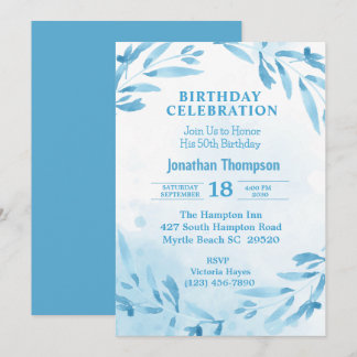 5OTH Birthday Party Celebration Invitation