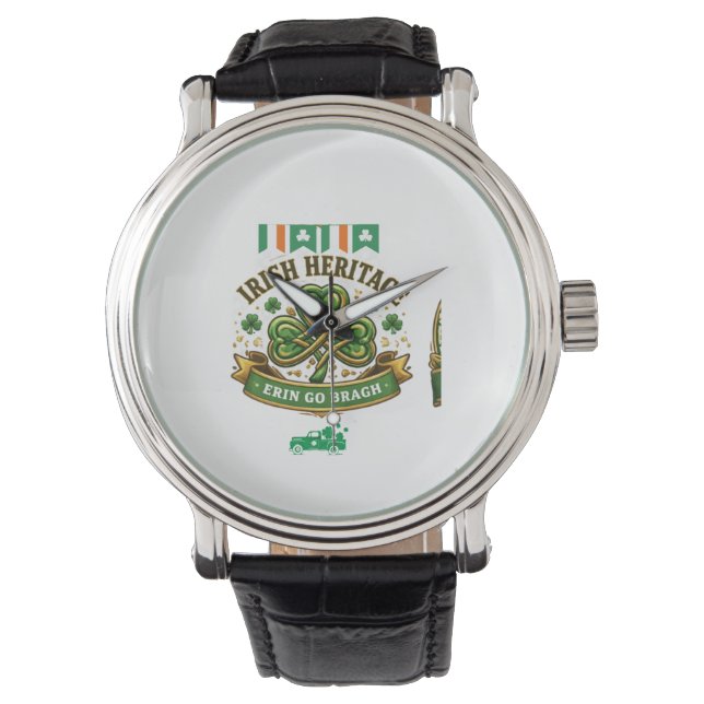 5Shamrock Luck Celebration Logo design Watch (Front)