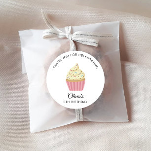 5th 10th 20th 30th 40th 50th Birthday Party Favour Classic Round Sticker