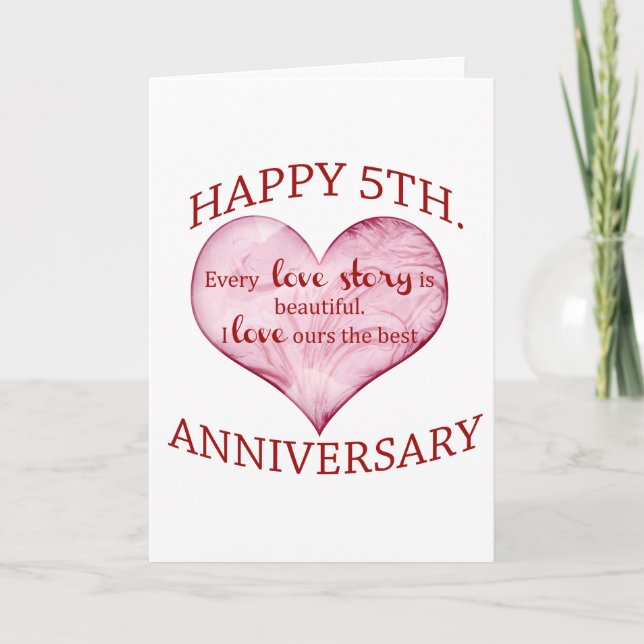 5th. Anniversary Card (Front)