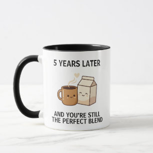 5th Anniversary, Coffee Anniversary Mug