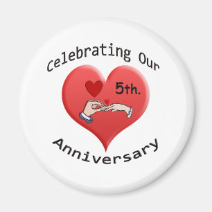 5th. Anniversary Magnet