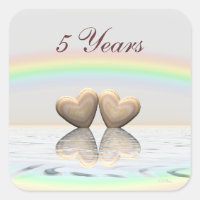 5th Anniversary Wooden Hearts