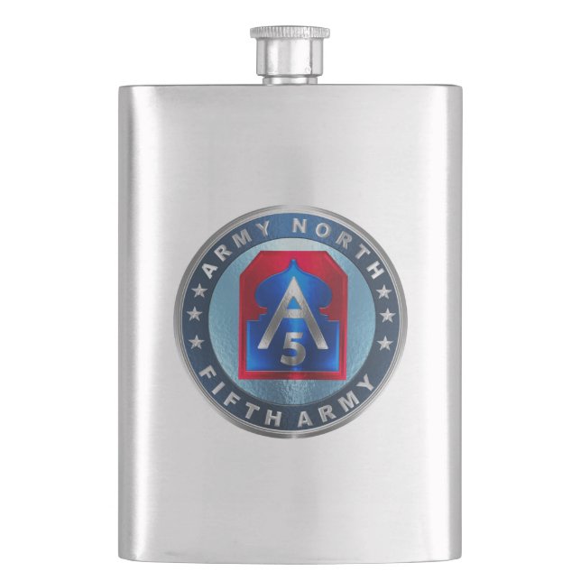 5th Army “ARMY NORTH” Hip Flask (Front)