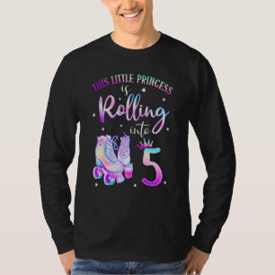 5th Bday Rolling Into 5 Birthday Roller Skate Them T-Shirt