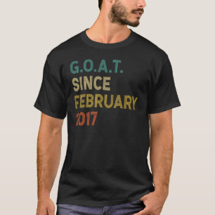 5th Birthday 5 Years Old Goat Since February 2017 T-Shirt