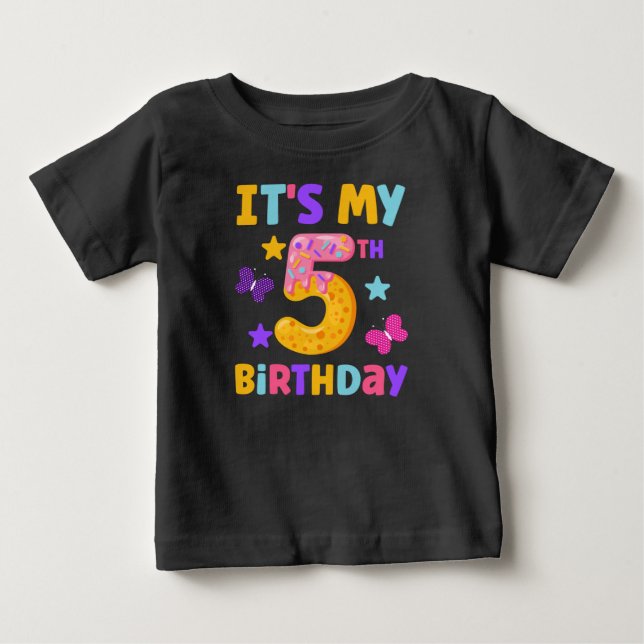 5th Birthday Baby T-Shirt (Front)