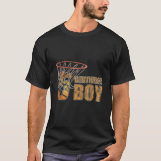 5Th Birthday Basketball Lover Kids Turning 5 Years T-Shirt