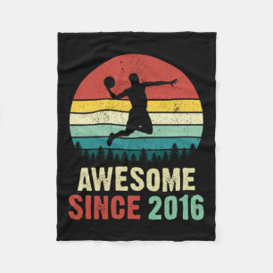 5th Birthday Basketball Lovers Awesome Since 2016  Fleece Blanket