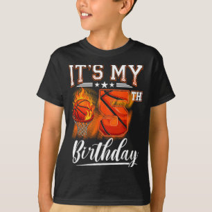 5th birthday basketball theme 5 years old birthday T-Shirt