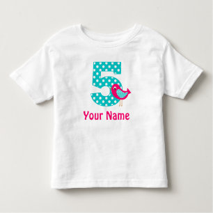 5th Birthday Bird Personalised T-shirt