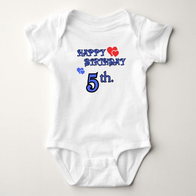 5th Birthday Bodysuit (Front)