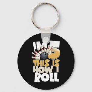 5th Birthday Bowling Kids I'm 5 This Is How I Roll Key Ring