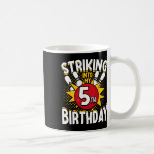 5th Birthday Bowling Theme Striking Into Birthday Coffee Mug