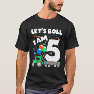 5th Birthday Boy 5 Year Old Farm Truck Tractor Par T-Shirt