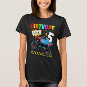 5th Birthday Boy Blaze 5 Year Old Monster Truck Bd T-Shirt
