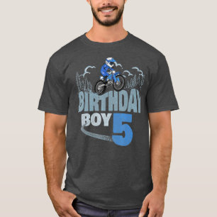 5th Birthday Boy Dirt Bike Motocross 5 Years Old B T-Shirt