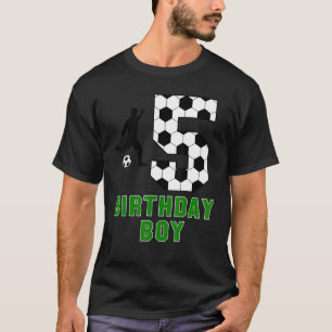 5th Birthday Boys 5 Years Soccer Football Player B T-Shirt