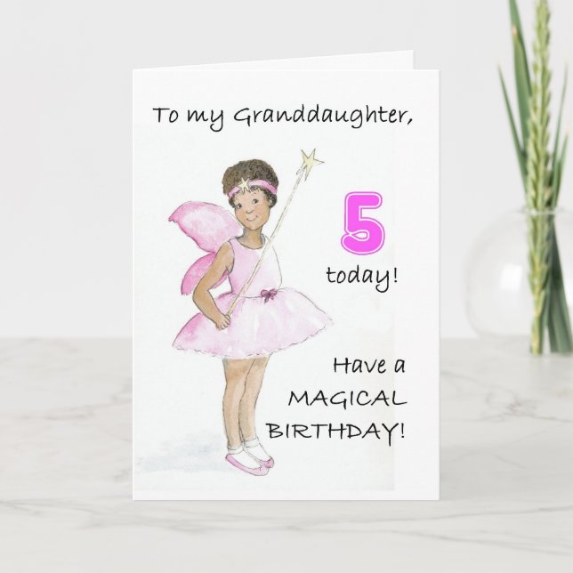 5th Birthday Card for a Granddaughter (Front)