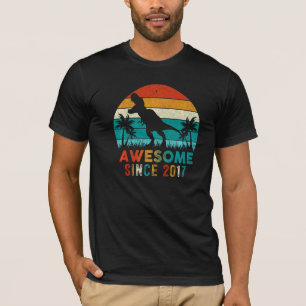 5th Birthday Dinosaur 5 Year Old Boy Awesome Sinc T-Shirt